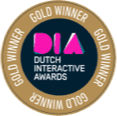 Gold winner Dutch Interactive Award B2B badge